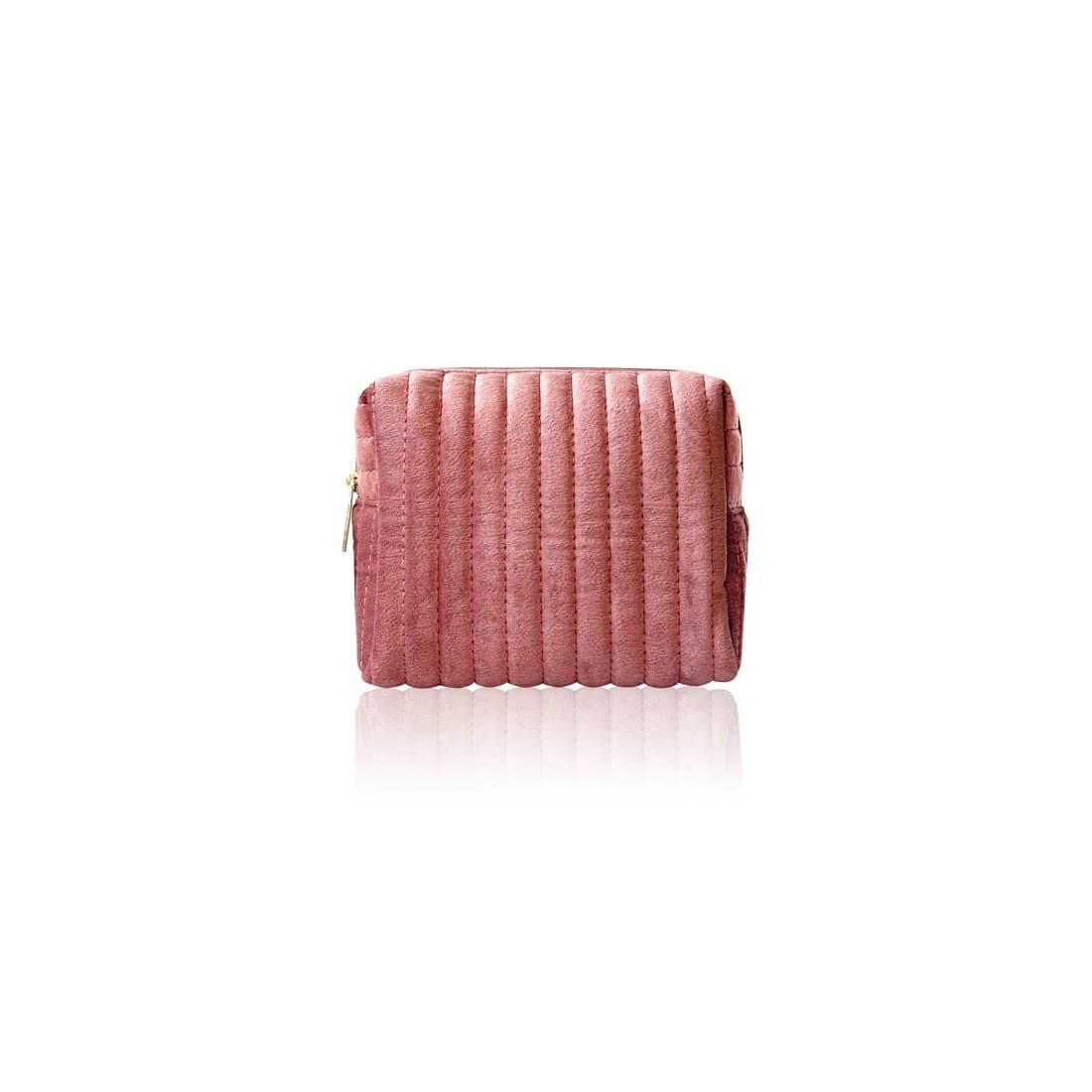 ΝΕΣΕΣΕΡ ΒΕΛΟΥΔΙΝΟ ΜΕ ΡΑΦΕΣ DUSTY PINK 17x9x12CM