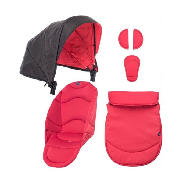 Chicco Σετ υφάσματα και κουκούλα για καρότσι Urban-red