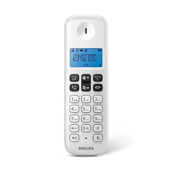 Philips D1611 W/GRS White Ασύρματο Tηλέφωνο