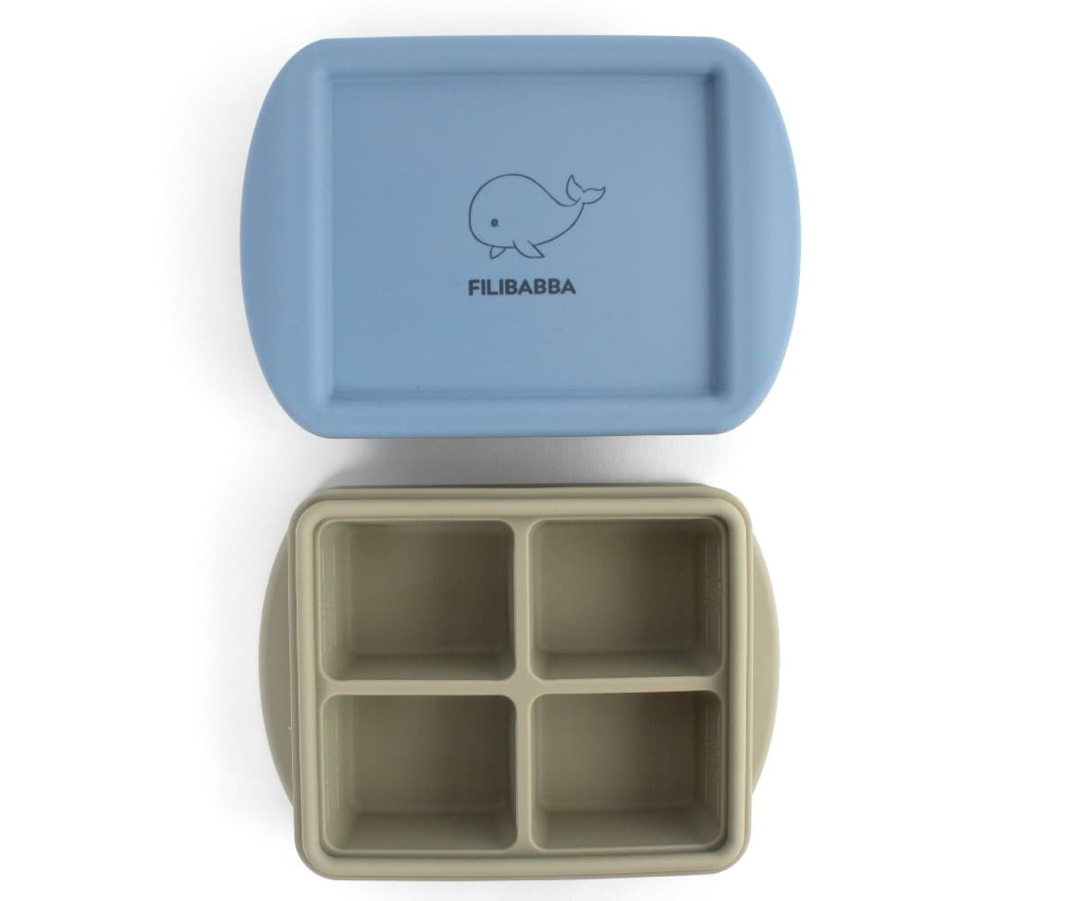 Filibabba Baby Food Freezer Tray 4x65ml - 2 Pack - Ocean Mix