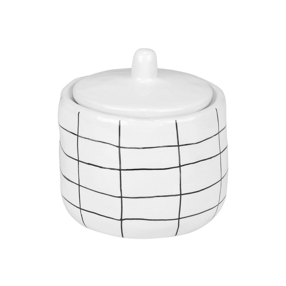 Δοχείο Για Βαμβάκι Cage Κεραμικό 11x11cm Estia 02-27629
