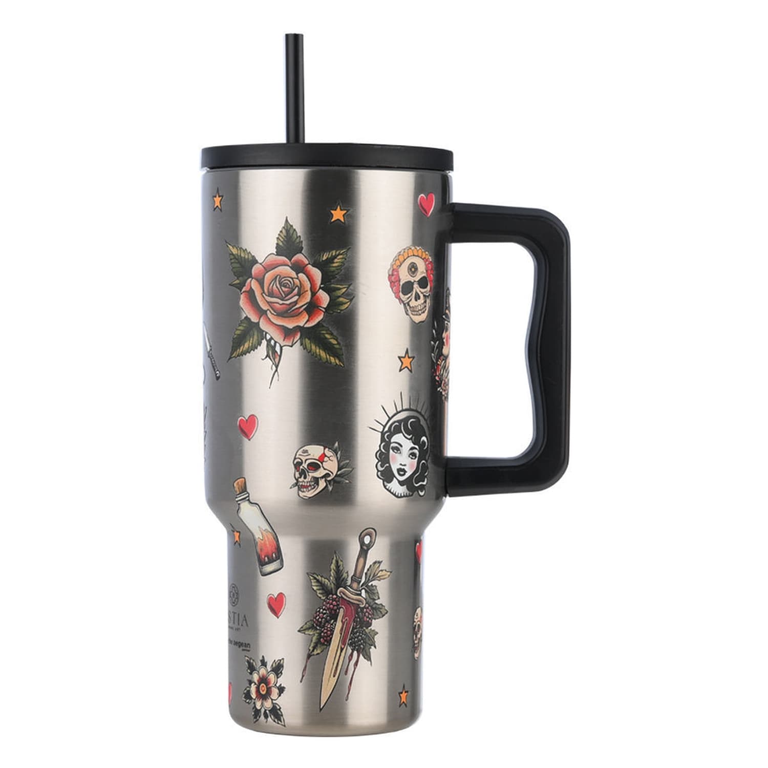 Θερμός Straw Tumbler XL Save The Aegean Old School 900ml Estia 01-32050