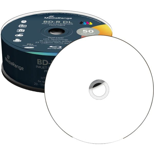 MediaRange BD-R Dual Layer 50 GB (6-fach, 25 τεμάχια)