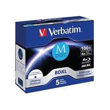 Verbatim BD-R M-Disc 100 GB (Ταχύτητα 4x, Σετ 5 τεμαχίων)