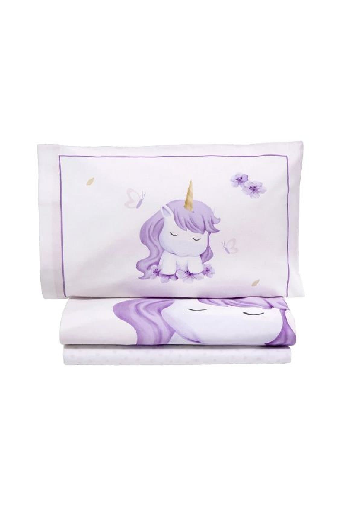 Σετ Σεντονια Κουνιας Magical Unicorn Nima 170x120x0cm Μονόχρωμο