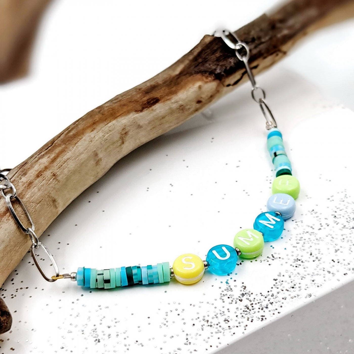 Αλυσίδα ποδιού ατσάλι Silver Staybright ''SUMMER''