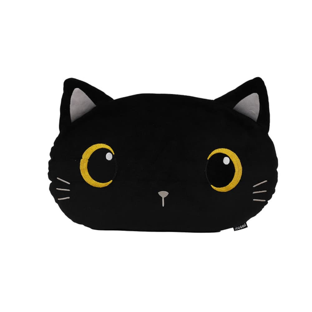 Aπαλό Λούτρινο Μαξιλάρι i-Total XL2206A Head Black Cat 40x30x15cm