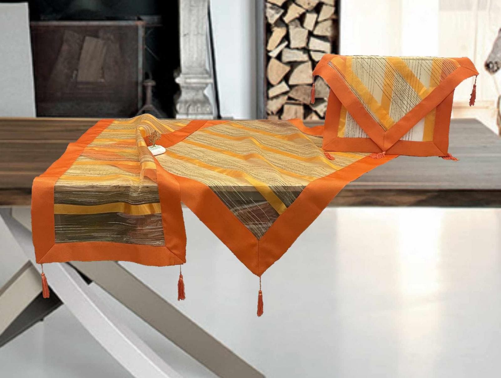 ΣΕΤ ΚΑΡΕ 7ΤΜΧ ΣΑΤΙΝΕ ΖΑΚΑΡ ΜΕ ΦΑΣΑ BRULEE LINEAHOME