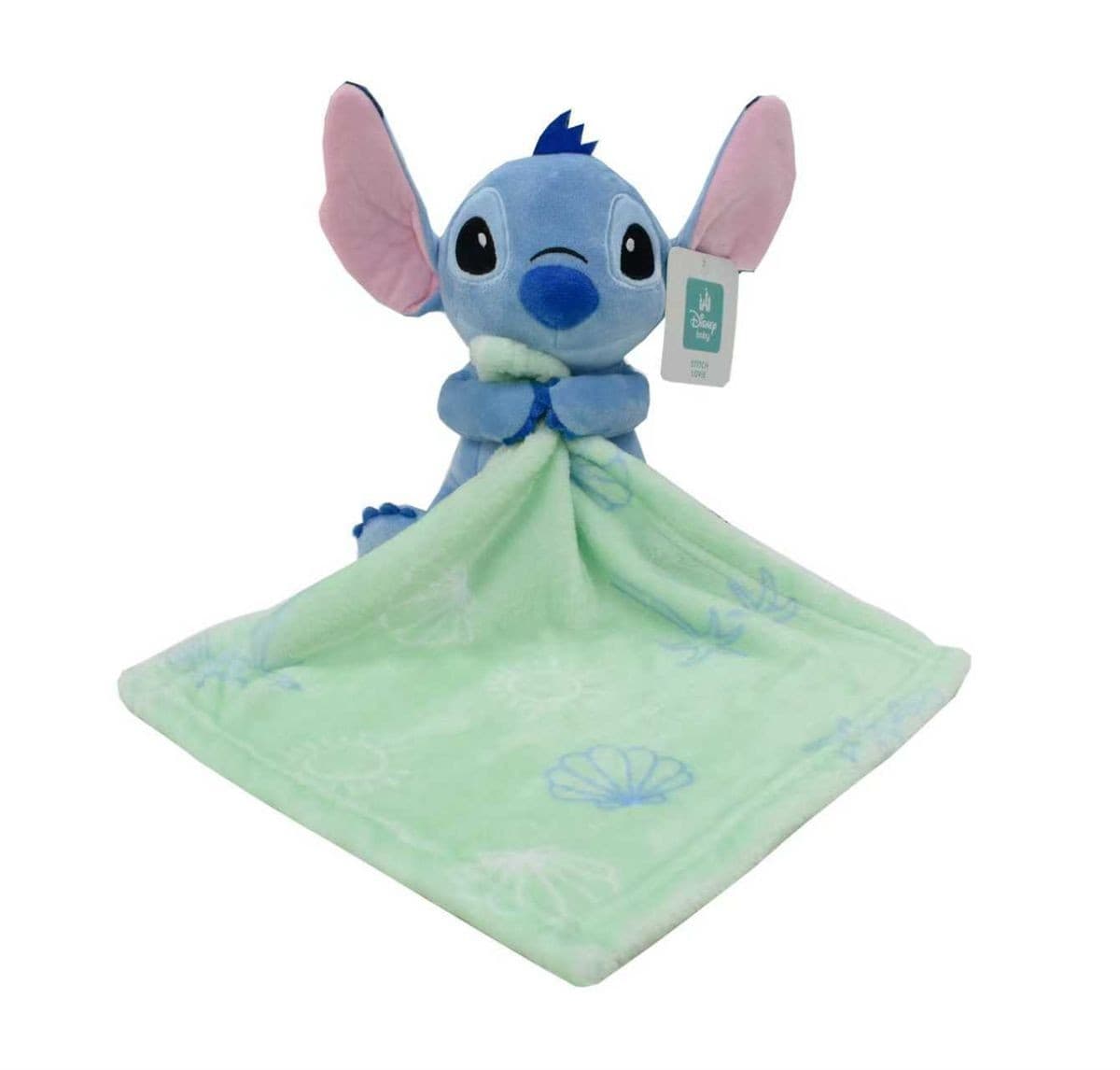 Λούτρινο Disney Home με Πανάκι Παρηγορίας Coral Fleece Εμπριμέ bebe Stitch 35 Ύψος 25 cm Mint Green 100%