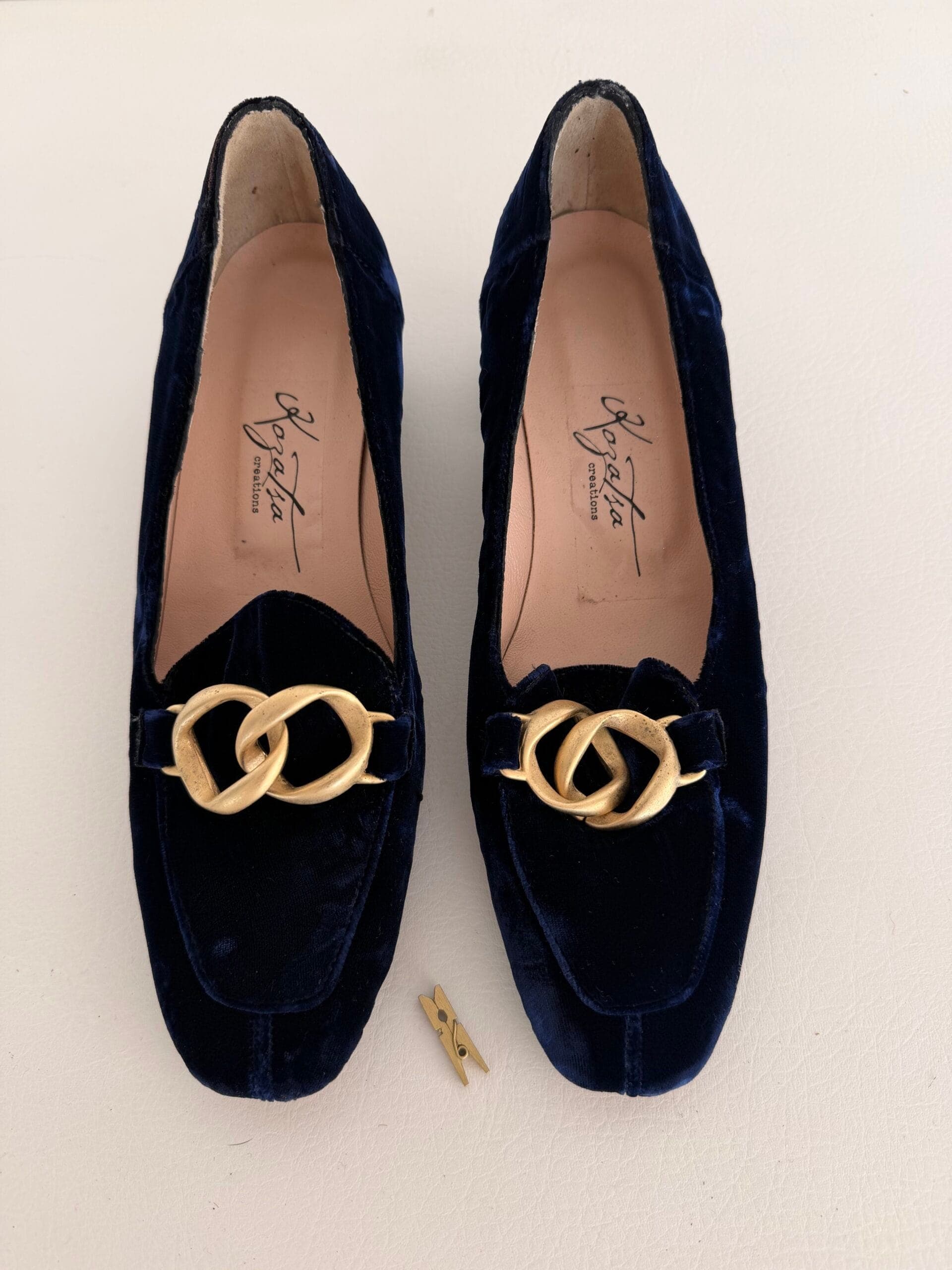 Kozatza Navy Velvet Loafers – Vero Cuoio | Size 38