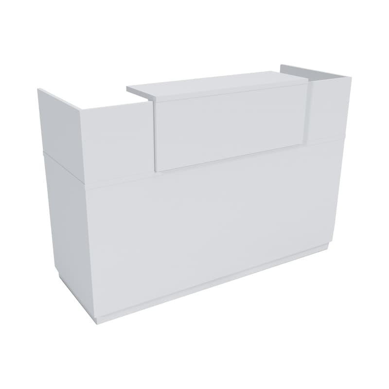 Γραφείο reception Lotus pakoworld σε λευκή απόχρωση 140x70x110εκ - PAKO WORLD - 069-000102