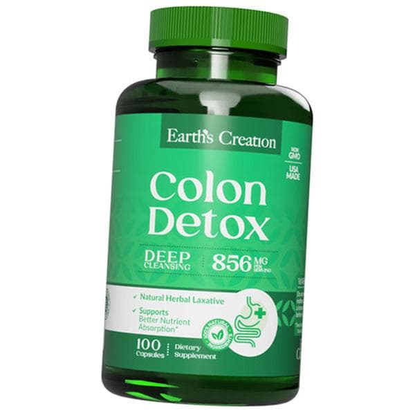 Добавка для детокса и очистки кишечника, Colon Detox, Earth's Creation  100капс (71604012)