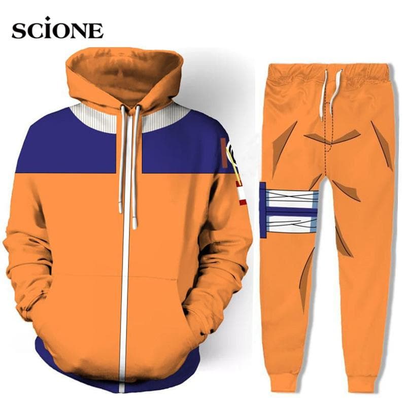 S~5XL Anime Cosplay Κοστούμια Uzumaki Cosplay Κοστούμια Ζεστό πουλόβερ παντελόνι με κουκούλα