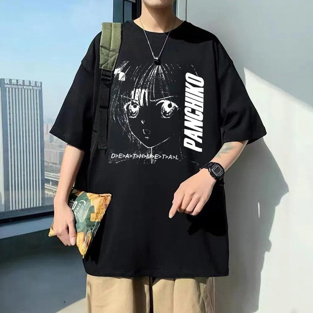 Panchiko DEATHMETAL Album Print Μπλουζάκι Unisex Γυναικείο Hip Hop Oversized Μπλουζάκι Αντρικό Unisexga Loose