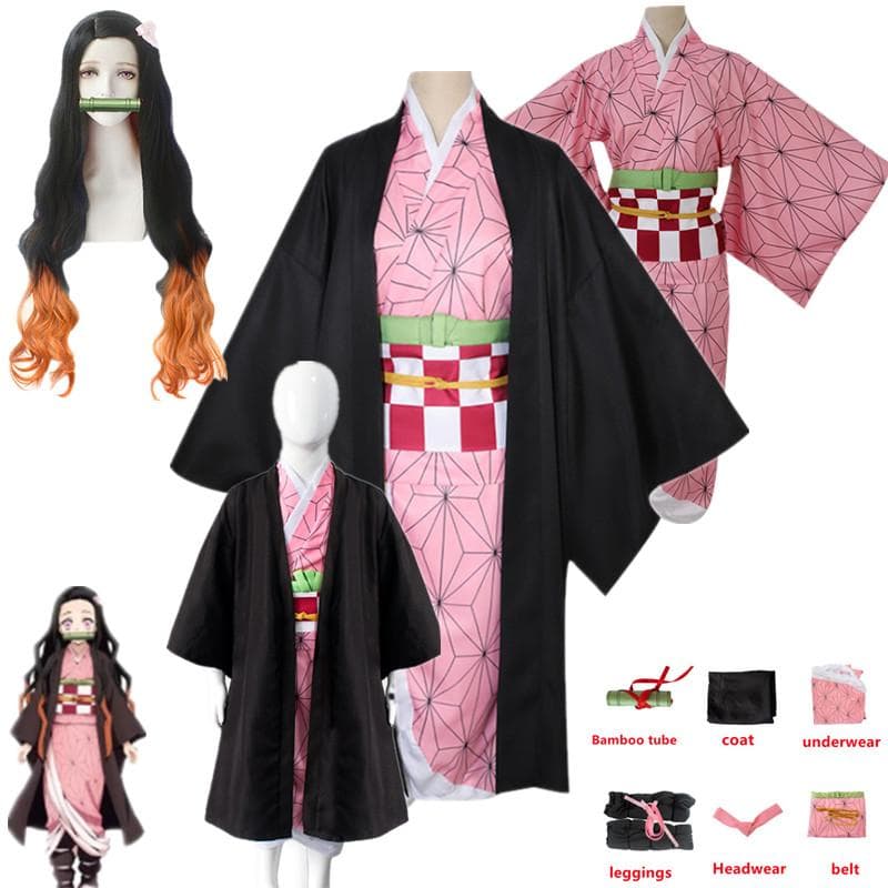 Anime Demon Slayer Kimetsu no Yaiba Cosplay Στολή Nezuko Kamado Kimono Uniform Halloween Clothes cm