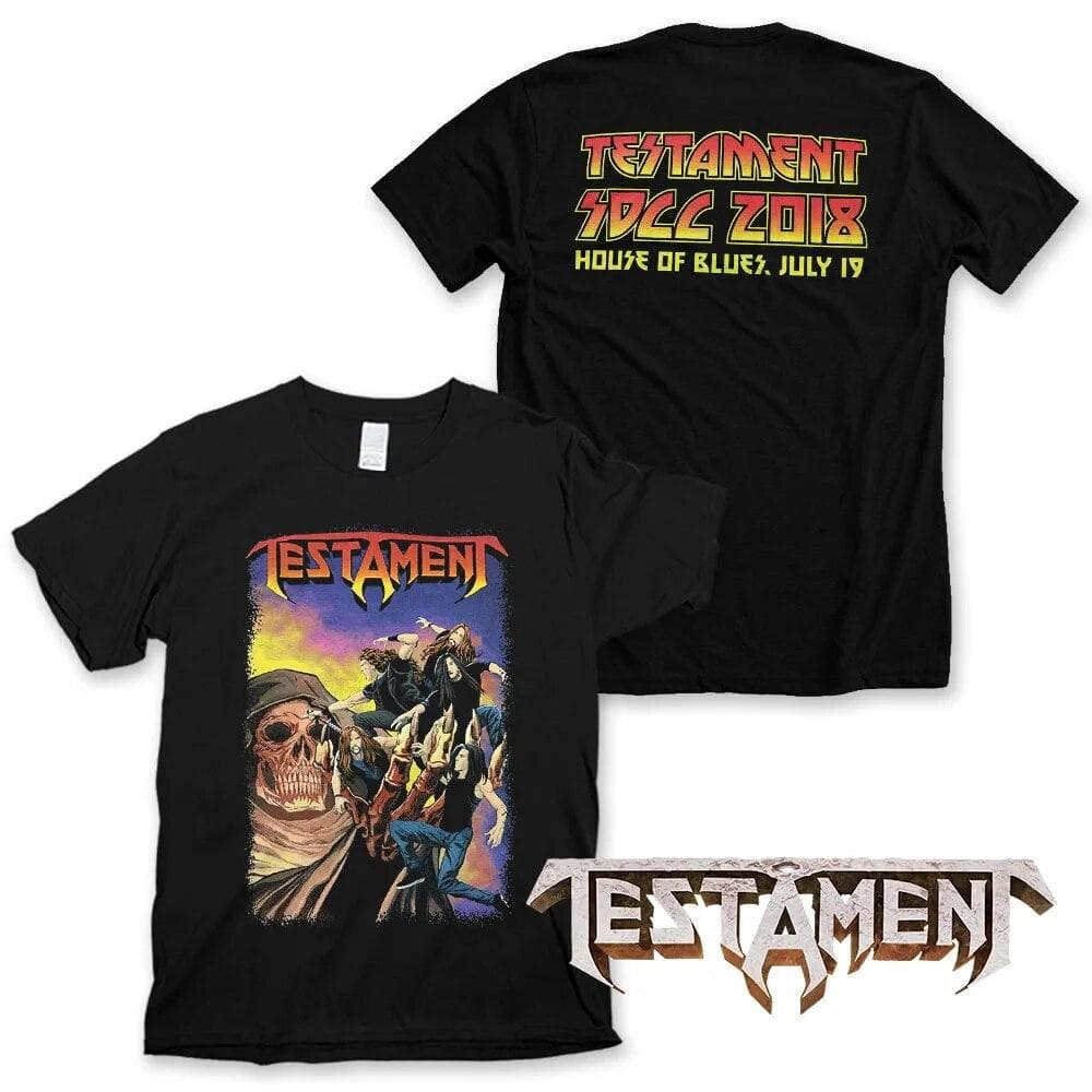 Thrash Metal Testament Band Casual T-shirt Unisex Fashion Hip Hop Tshirt Harajuku Streetwear Oversized βαμβακερά μπλουζάκια cm