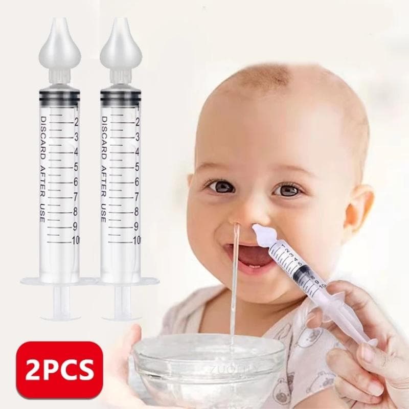 2Pcs Needle Tube Nasal Aspirator Baby Care Nasal Aspirator Cleaner 10ML Baby Rhinitis Nasal Washer Aspirador Nasal De Plastico cm