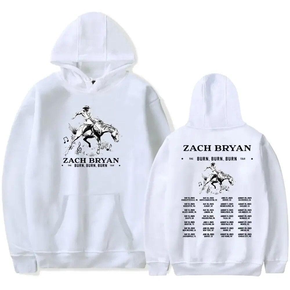 Zach Bryan The Burn Tour Φούτερ Μόδα Μακρυμάνικο Streetwear Unisex Γυναικείο Φούτερ με Κουκούλα 2023