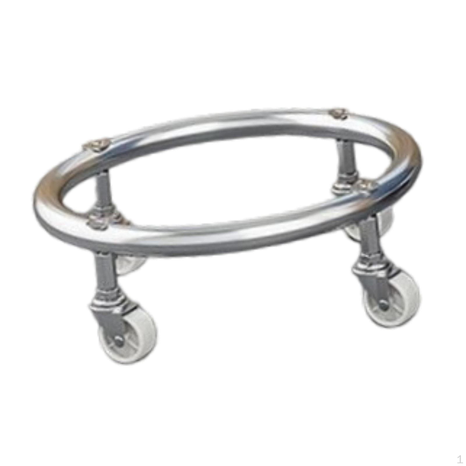 Gas Cylinder Base Stand with Wheels for Easy Movement in Warehouse ασημένιο