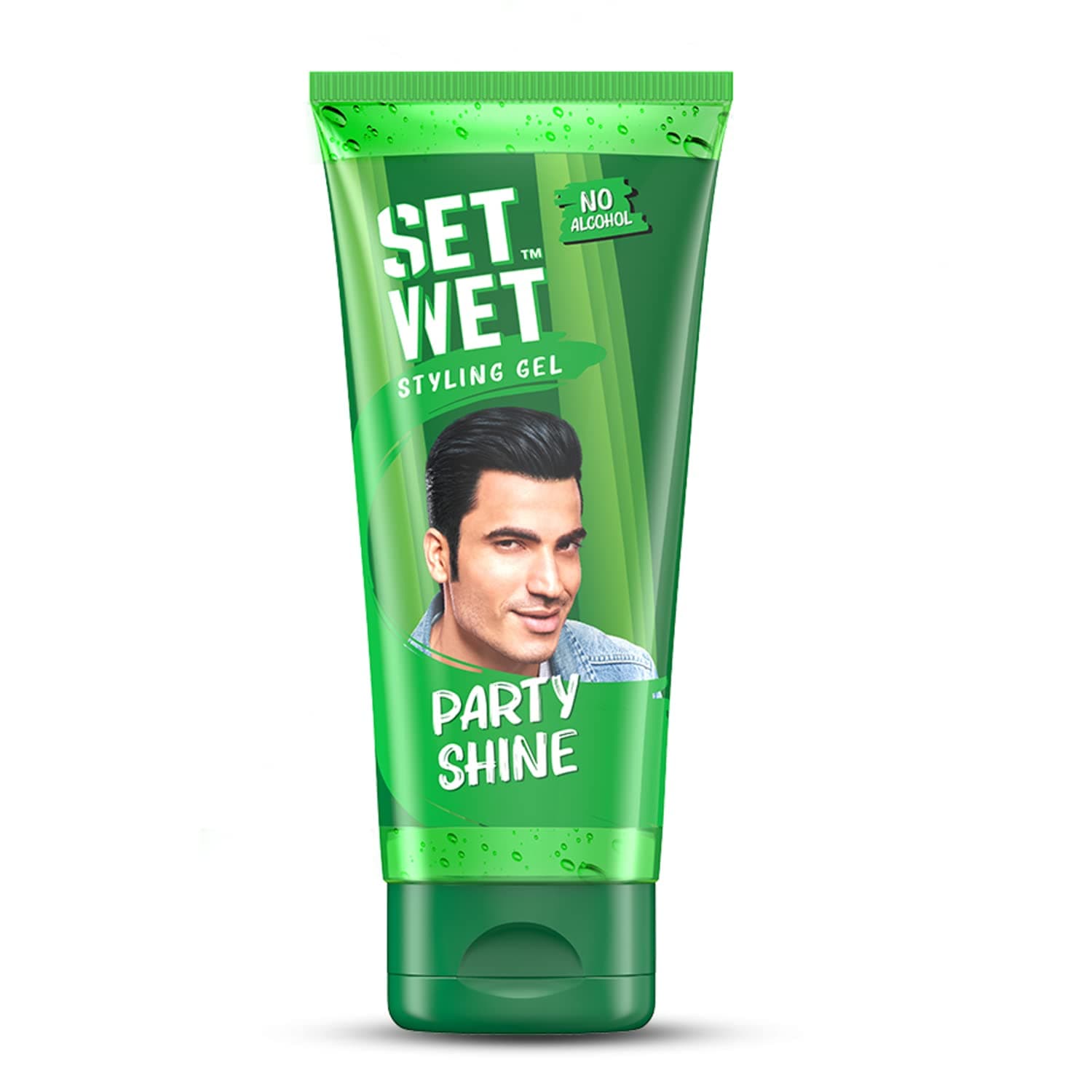 Set Wet Styling Hair Gel for Men - Party Shine| Strong Hold, High Shine |For Short to Medium Hair| No Alcohol, No Sulphate