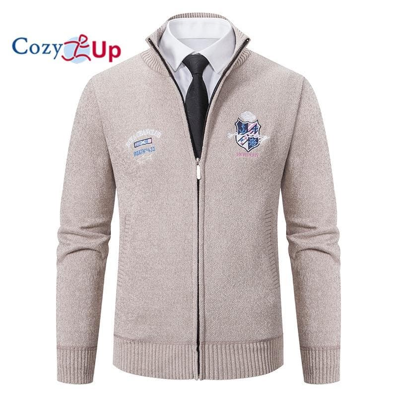 Cozy Up Ανδρικά κλασικά μαλακά πλεκτά πουλόβερ ζακέτα cm μπλε ναυτικό χρώμα