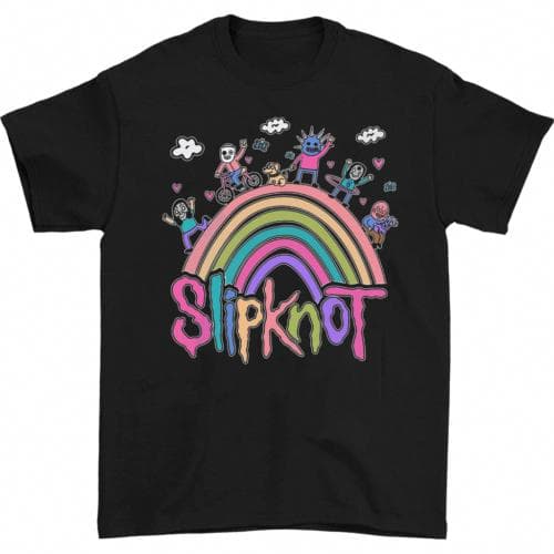 Slipknot Band Cute Tour Μαύρο κοντομάνικο μπλουζάκι Unisex cm