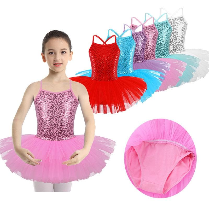 Παιδικά κοριτσίστικα μπαλαρίνα Fairy Prom Στολή με παγιέτες Φόρεμα χορού γοργόνας