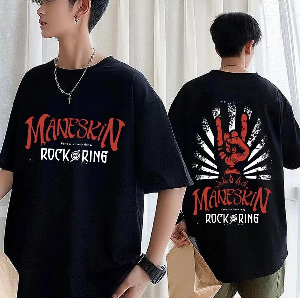 Maneskin Best Rock Am Ring T-shirt Γυναικείο μπλουζάκι Ιταλικής ροκ μπάντας Unisex Ρετρό χιπ χοπ