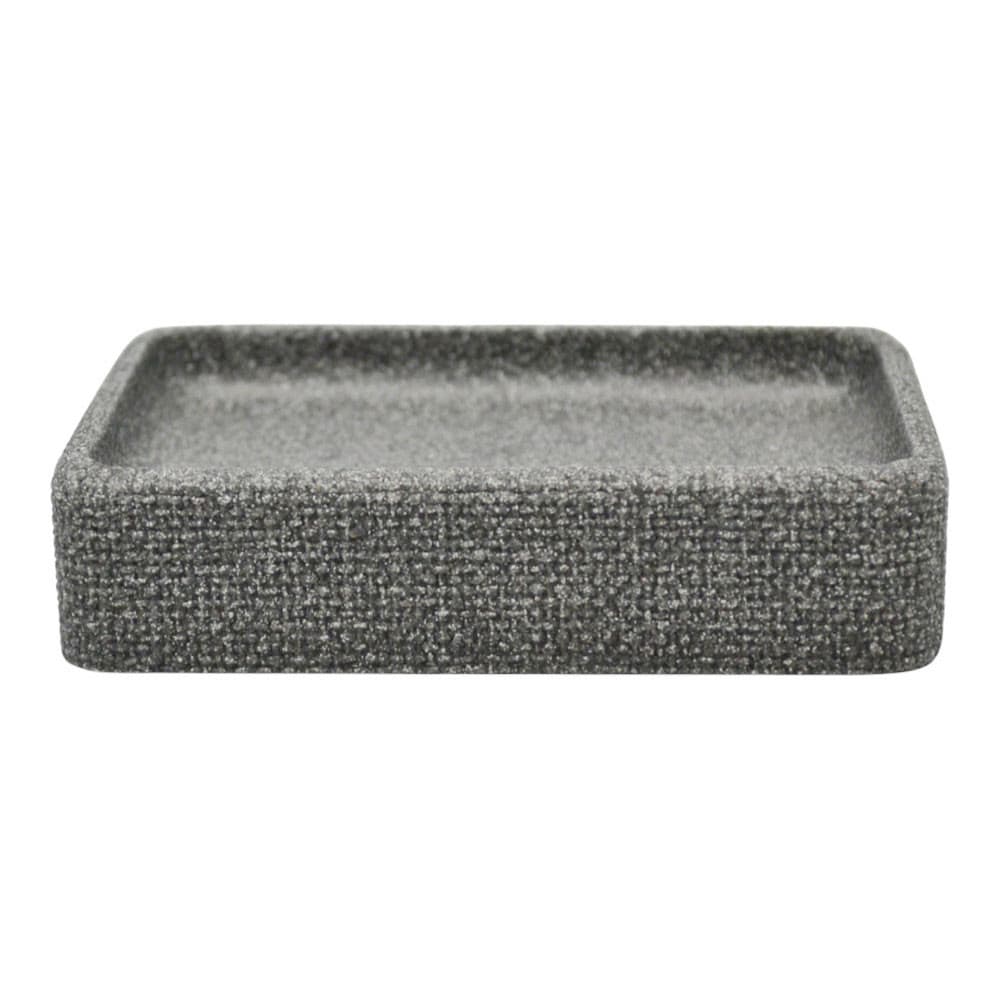 Σαπουνοθήκη Πολυεστερική Σαγρέ Γκρι 11,8x8x2,7cm