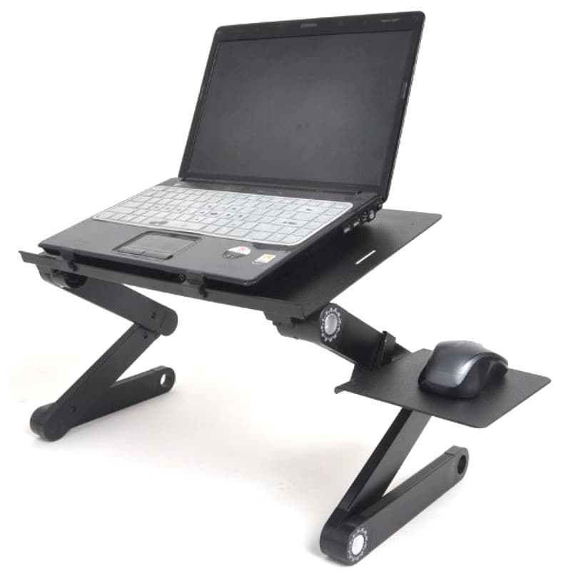 Πτυσσόμενο Τραπεζάκι Laptop με 2 Ανεμιστήρες Ψύξης & Βάση για Χρήση του Mouse Pad - Smart Foldable