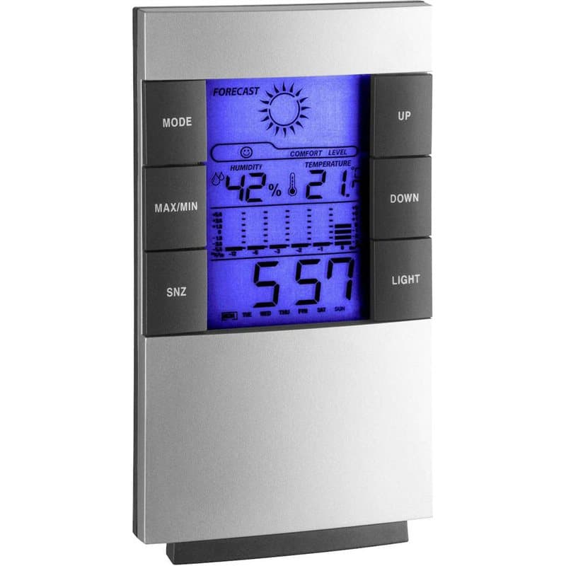 TFA 35.1087 Μετεωρολογικός Σταθμός Ψηφιακός Επίτοιχος / Επιτραπέζιος Ασημί
