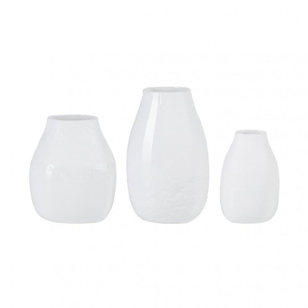 Βάζα Πορσελάνινα RD0016479 (Σετ 3τμχ) White Raeder