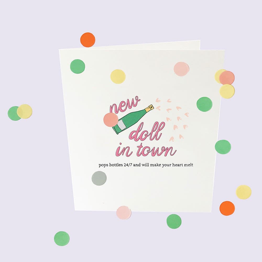 Ευχετήρια Κάρτα Κονφετί New Doll In Town GL-BC-12 10x9cm Multi The Gift Label