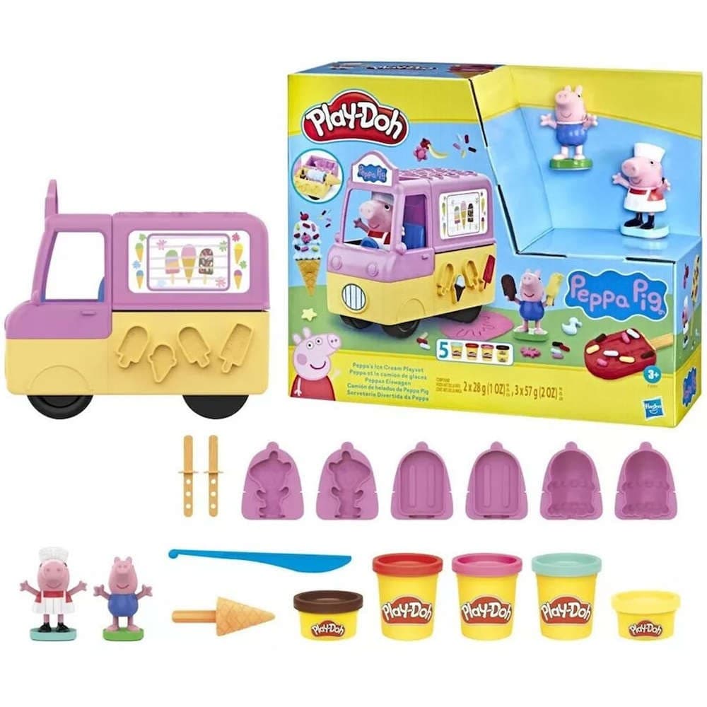 Πλαστελίνη - Παιχνίδι Play-Doh Παγωτατζίδικο Peppa Pig F3597 Multi Hasbro