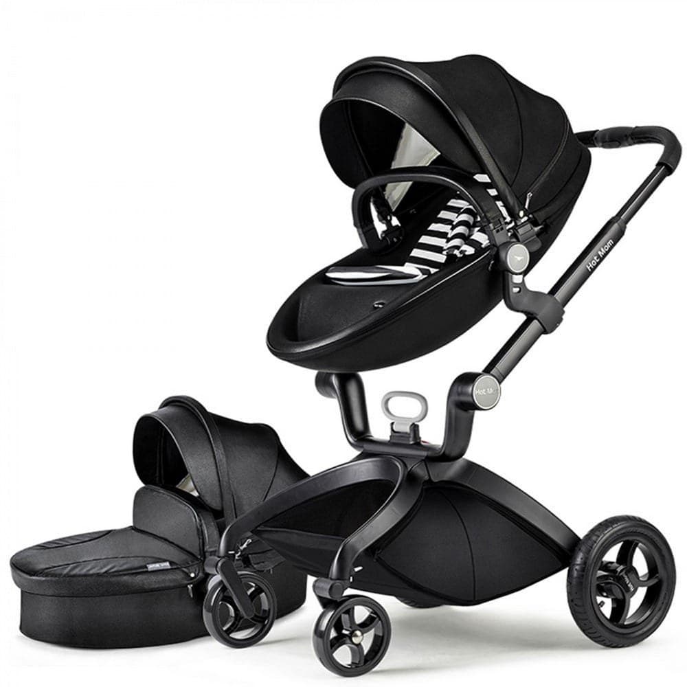 Καροτσάκι Μωρού F22 2 Σε 1 56x87x114 Black Hot Mom
