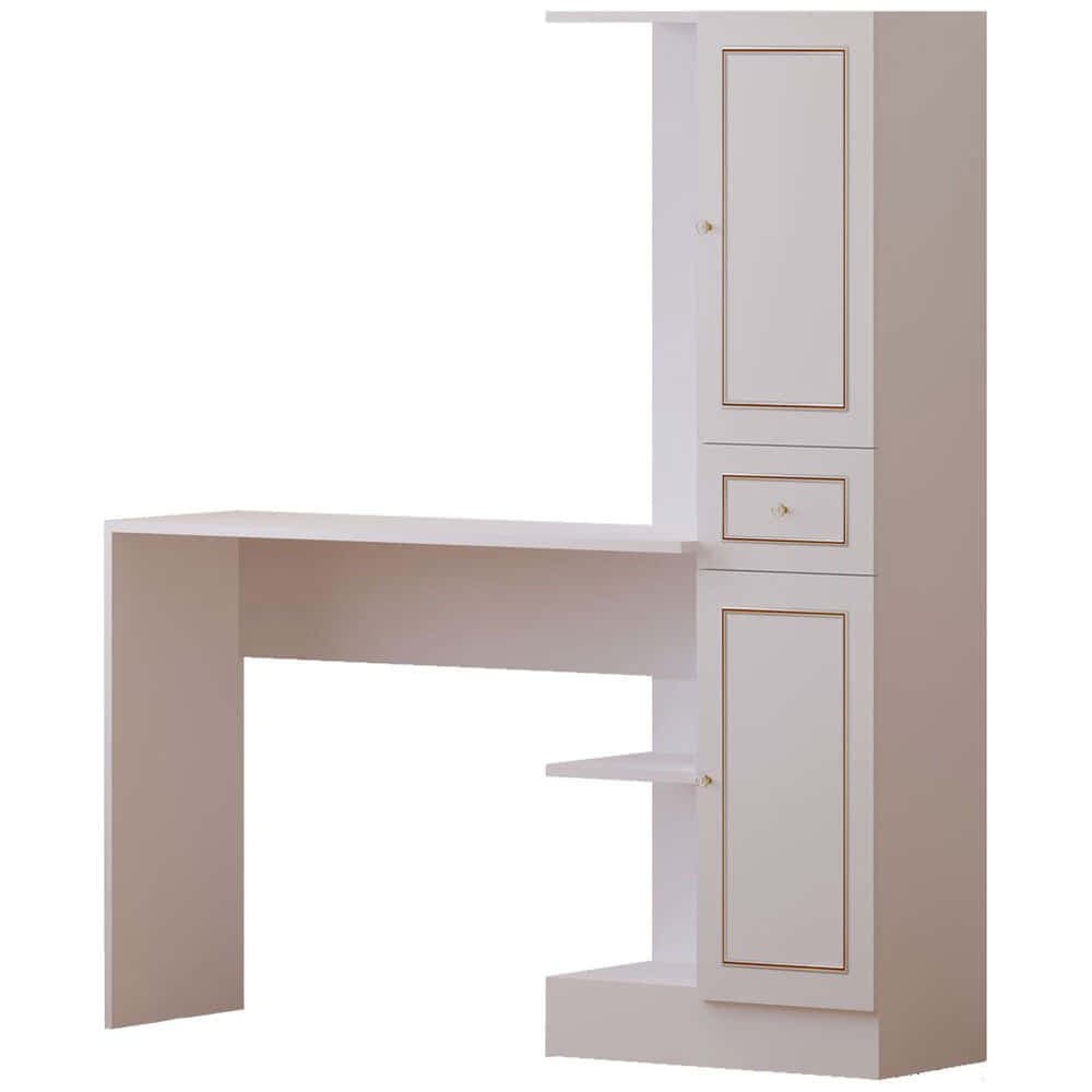 Γραφείο Με Βιβλιοθήκη 167RAB1702 155x40x150cm White