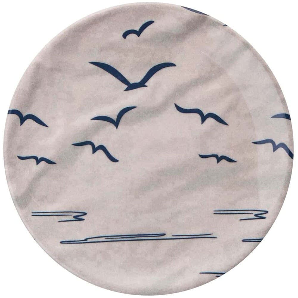 Πιάτο Ρηχό Larum (Σετ 6Τμχ) 471PST1159 25,5x25,5x2,5cm Beige-Blue Hermia