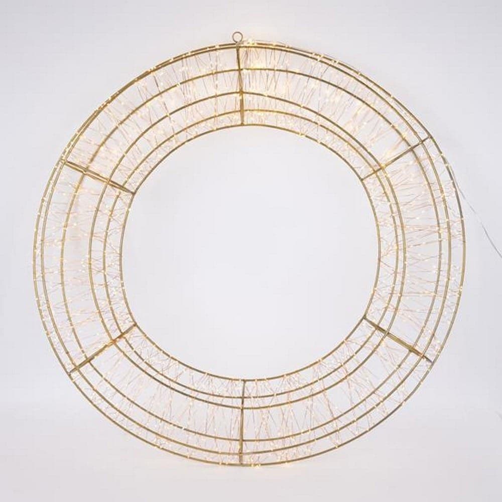 Στεφάνι Φωτιζόμενο 1680 Led 600-22535 80cm 2500-3500K Με Timer IP44 Bronze