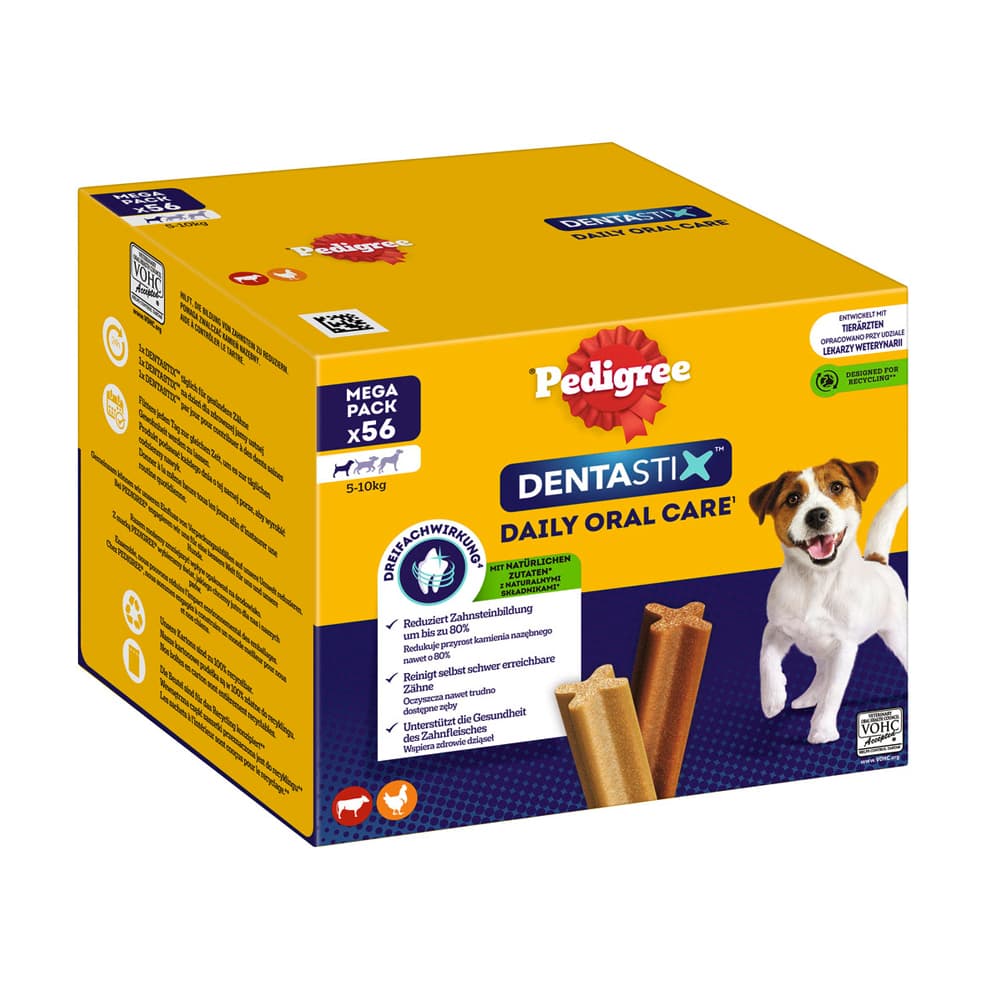 Πακέτο Προσφοράς: 168 τμχ. Pedigree DentaStix Daily Oral Care / Fresh - για μικρόσωμους σκύλους (5-10 kg)
