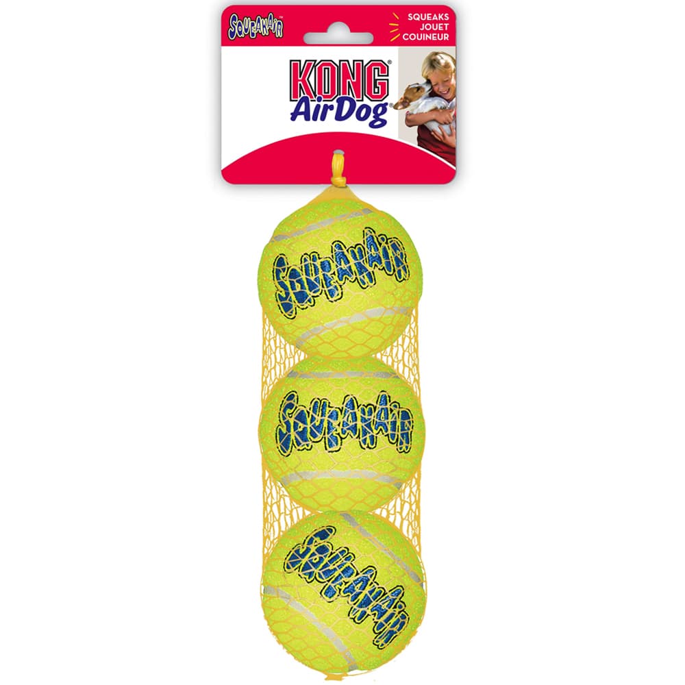 KONG Tennis Ball με Squeaker Παιχνίδι Σκύλων - M: Ø 6 cm,  3 τμχ