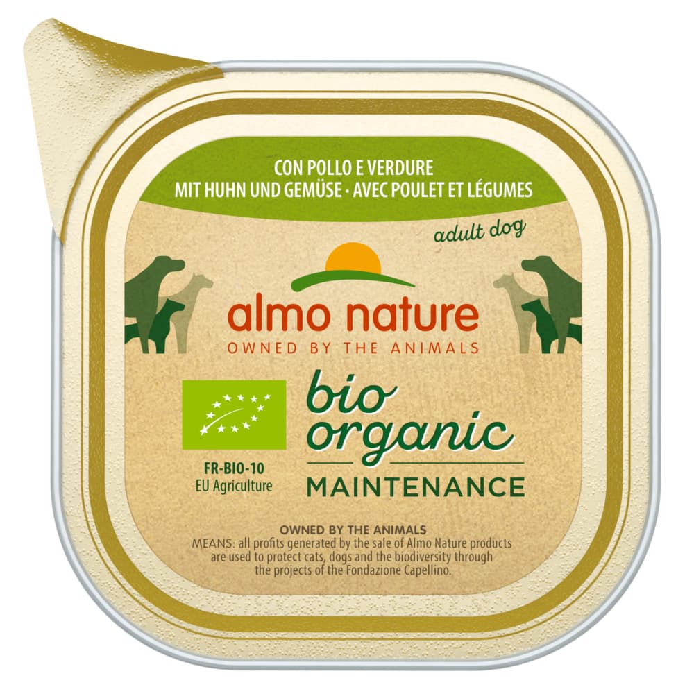 Πακέτο Προσφοράς Almo Nature BioOrganic Maintenance 30 x 100 g - με Bio Κοτόπουλο & Bio Λαχανικά