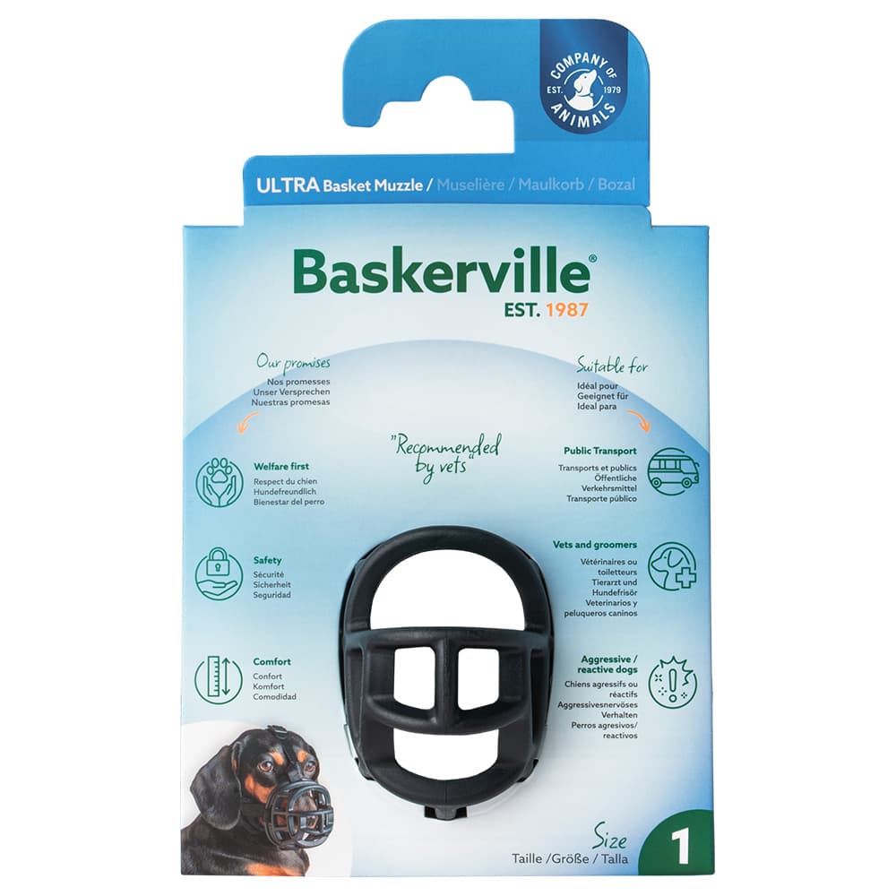 Φίμωτρο Baskerville Ultra 2.0 - Μέγεθος 1, π.χ. Γιορκσάιρ Τεριέ, Μαλτέζ