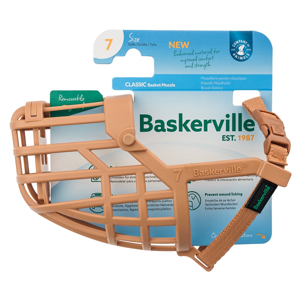 Baskerville Kλασικό Φίμωτρο, μπεζ - Μέγεθος 7