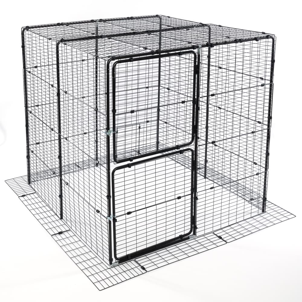 TIAKI Outdoor Περίφραξη Γάτας, μαύρο - Μ 160 x Π 160 x Υ 162 cm