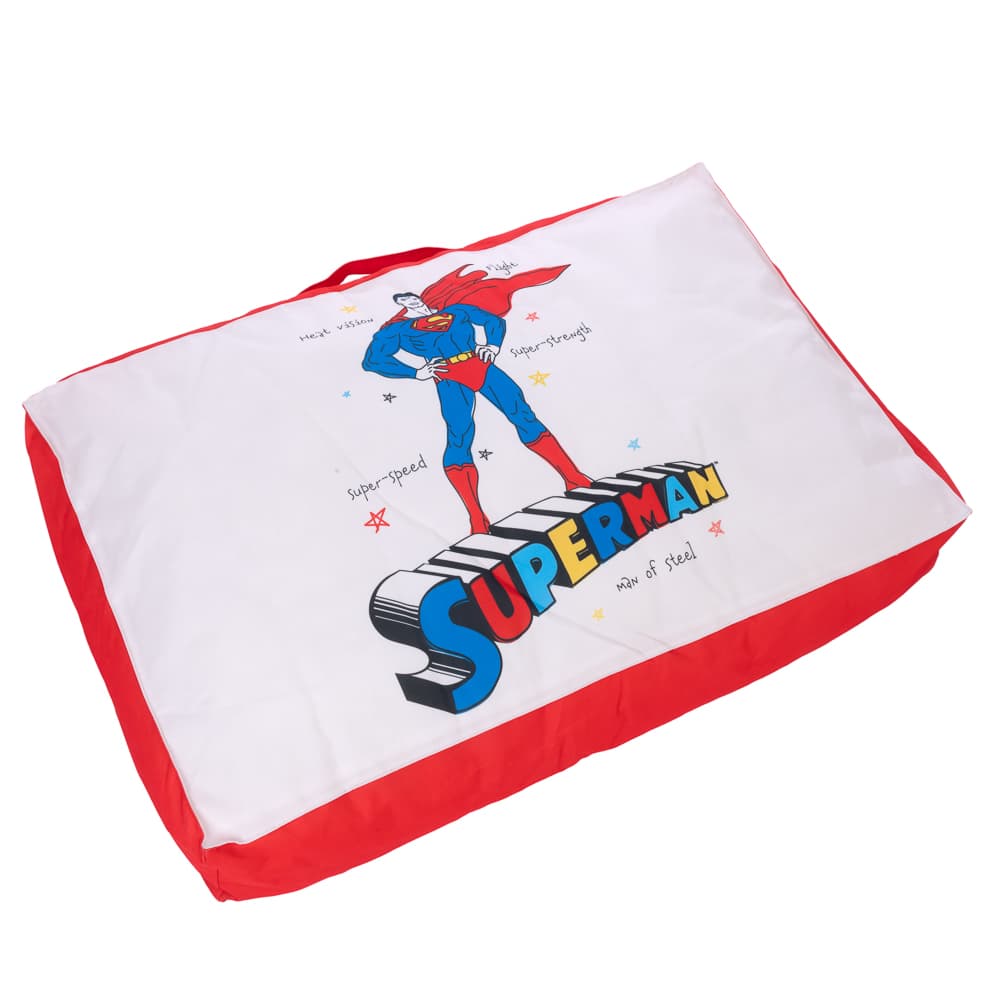 Warner Bros™ DC Στρώμα Σκύλου Superman - Μέγεθος L: Μ 115 x Π 75 x Υ 15 cm