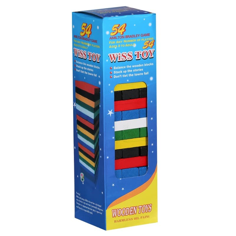 ΕΠΙΤΡΑΠΕΖΙΟ ΠΑΙΧΝΙΔΙ ΤΥΠΟΥ "JENGA" ΜΕ ΖΑΡΙΑ ΠΟΛΥΧΡΩΜΟ 23x8x8cm