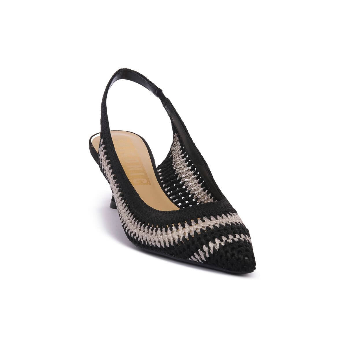 Γόβες Priv Lab BLK VIRGINIA MACRAME