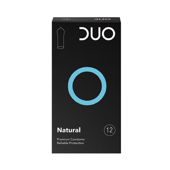 DUO Natural Προφυλακτικά Κανονικά & Διαχρονικά για Φυσική Απόλαυση 12τεμ