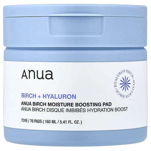 Anua, Σερβιέτα ενίσχυσης υγρασίας Birch, 70 σερβιέτες