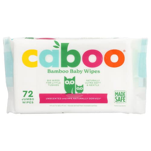 Caboo, Μωρομάντηλα Μπαμπού, Άοσμο, 72 Jumbo Wipes